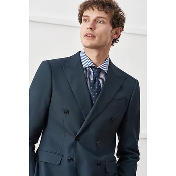 V2121-Ежедневен мъжки костюм в бизнес стил, подходящ за лятно облекло
