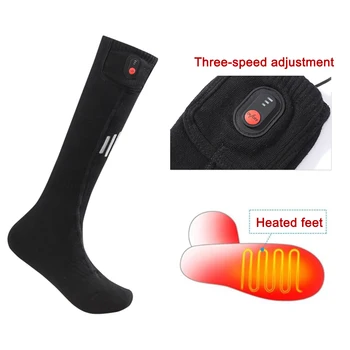 5V Зимни топли моторни шейни Ски Отопляеми чорапи с 3 регулируеми температури 4000mAh Открит спорт Термично отопляем нагревател за крака
