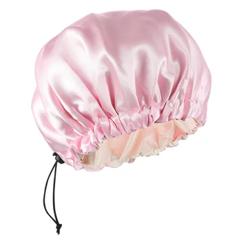 Детска шапка за спане Сатенена капачка отпечатана капачка Регулируема коприна за деца Нощен ластик