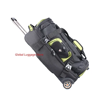 Голям капацитет рамене пътуване чанта 27/32 инча студент подвижен багаж раница мъже бизнес количка куфари колело