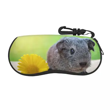 очила чанта защитен калъф морско свинче с цвете жени мъже слънчеви очила случай кутия четене очила кутия аксесоари