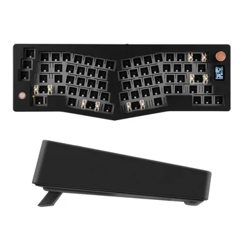ABM066 Hot Swappable механична клавиатура BT / 2.4Ghz безжична / Type-C кабелна компютърна клавиатура за Windows / Macos / IOS / Android