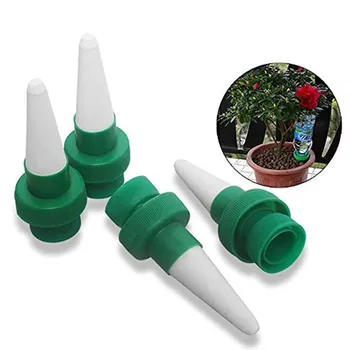 4PCS Самоавтоматична бутилка за капково напояване Керамично мързеливо устройство за поливане Растителни цветя Bonsai Waterer за градинско пътуване Dripper