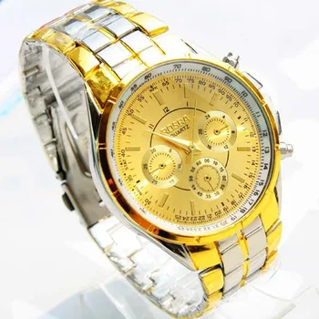 Gold Silver неръждаема стомана мода мъжки часовници нова марка 2024 луксозни мъжки ръчни часовници Relogios кварцов часовник подаръци часовник