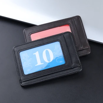 PU кожа Прост RFID блокиращ притежател на лична карта Банкова чанта за кредитна карта Калъф за портфейл може да държи шофьор Licese