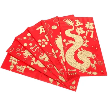 Нова година Червени пликове Късметлийски пари Благослови червени джобове Година Китайска пролет Нова година Сватбена церемония Декорации
