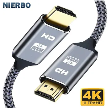 NIERBO HDMI кабел 2.0 4K кабел за PS4 PS3 Xbox Fire TV стик Blue Ray Player HDR високоскоростен Ethernet 4K 60Hz мъжки 3FT 6FT 10FT