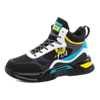 Баскетболни обувки Маратонки Спортни обувки дишащи мъжки маратонки кожени мъжки баскетболни обувки високо изрязани спортни обувки на открито продажба