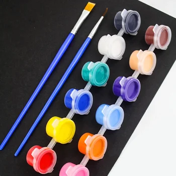 Комплект акрилни бои 12 цвята Детска DIY арт акрилна боя - перфектен подарък за начинаещи художници