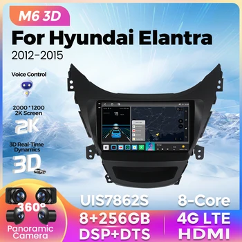 M6 3D Autoradio Android всичко в едно за Hyundai Elantra Avante I35 2011 -2016 Car Radio Video Player Навигация DSP GPS Carplay