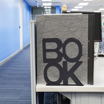 Метална подвързия за декоративни книги BookBinder & Разделители Край на книгата Подпори за книги Тежкотоварен държач за край на книга за училищни пособия