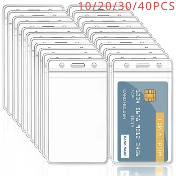 10/20/30PCS водоустойчив прозрачен клип за карти пластмасов защитен ръкав банка кредитна карта защитен ръкав лична карта портфейл