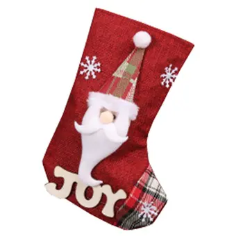 Коледен чорап Санта Сак Коледа подарък бонбони чанта Ноел Коледна украса 2022 Нова година Navidad чорап коледно дърво украшение