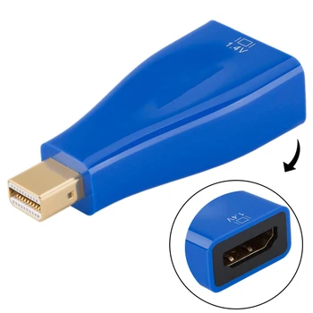 Mini DP към HDMI адаптер 4K x 2K 3D позлатен мини дисплейпорт към HDMI конвертор мъжки към женски HDMI 1.4V за Macbook Air Pro