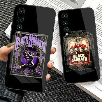 Black S-Sabbath Калъф за смарт телефон за Huawei P50 P40 P30 P20 Pro Mate 40 30 20 Pro Nova 9 8 7 PC стъклен капак за телефон Funda