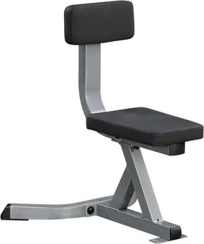 GST20 Utility Stool for Seated Curls with Dumbbells and Barbells, Home and Commercial Gym, grey/