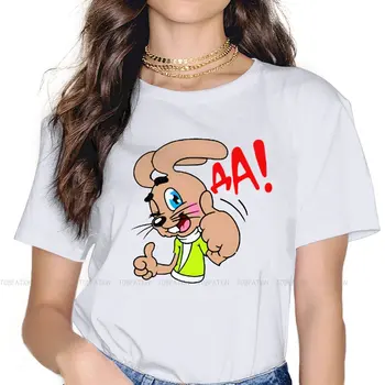 AA Женствени ризи Nu Pogodi Ами просто изчакайте вълк заек карикатура тениска Kawaii реколта женски Blusas