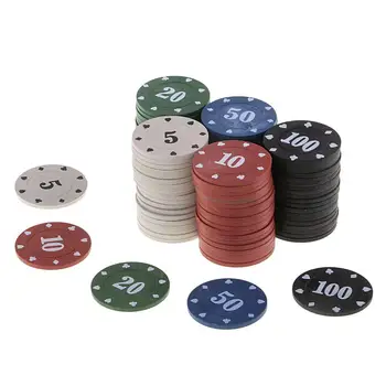 асорти 5 10 20 50 100 карти покер чипове комплект хазарт игра реквизит с калъф
