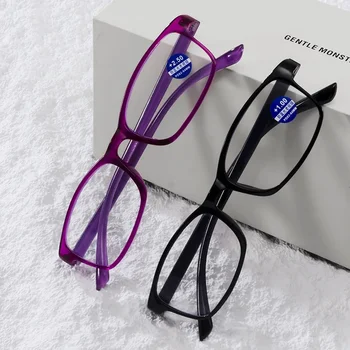 Очила за четене Мъже Жени Очила със синя светлина Модни очила с висока разделителна способност Анти-умора Висок клас Очила за хиперпия 0 До + 4.0