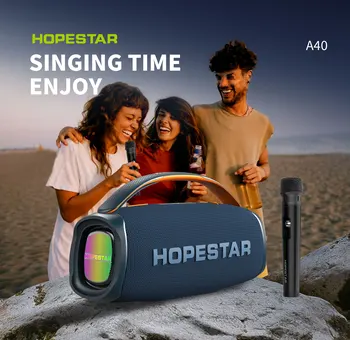 Hope Star A40 Bluetooth високоговорител 70W високомощен музикален център открит преносим субуфер аксесоари за микрофон за домашно кино