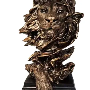 Lion Head статуя декоративни 12