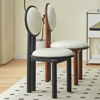 Френски средновековен стил дизайнер трапезни столове прости отдих обратно столове за трапезария мебели Nordic висок клас грим стол