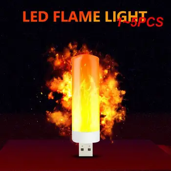  1 ~ 5PCS нощна светлина USB пламък светлина светлина свещ светлина LED пламък светлина USB атмосфера светлина USB щепсел лампа на открито