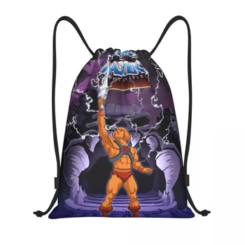 He-Man Masters Of The Universe He-Man Раница с шнур Спортна чанта за фитнес Уилям Джордж и Естебан Марото Пазаруване Sackpack