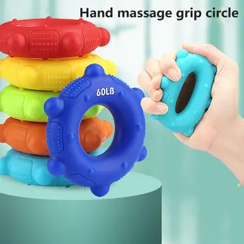 Hand Forearm Grip Strength Trainer Hand Grip Ring Compact Lightweight Silicone Hand Grip Strengthener for Forearm Wrist Muscle