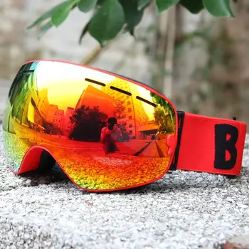 Марка Професионални ски очила,2023 Нов двоен обектив против мъгла UV400 Голям сферичен Мъже Жени Ски очила Ски Сноуборд очила