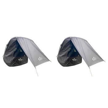2X LADUTA кола багажника палатка сенник дъждоустойчив багажника сянка тента палатка за кола самостоятелно шофиране турне барбекю открит черен