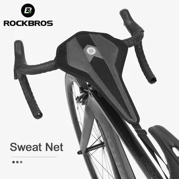 ROCKBROS Водоустойчив велосипед Sweatband Колоездене езда треньор вътрешен пот абсорбиращ капак Net спортна рамка MTB аксесоари за велосипеди