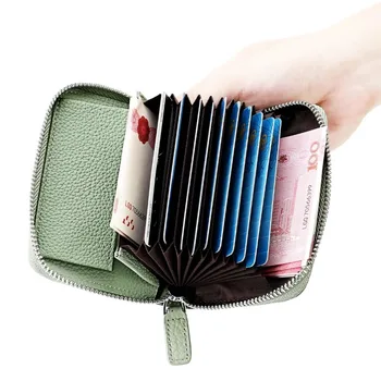 Дамски портфейли модел мини сладък монета чанта кожа против кражба сканиране дами цип проста чанта за съхранение Унисекс бумажник
