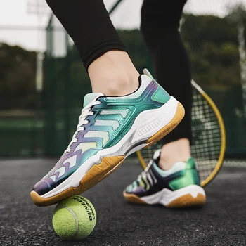 Мъже Жени Спортни обувки за тенис на маса Външни жени Фитнес зала Маратонки за ходене Червен син мъж Професионален треньор по бадминтон