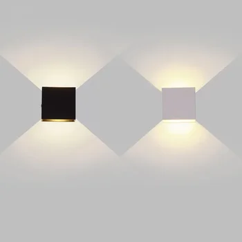 Нагоре и надолу LED вътрешна стенна лампа 6W 12W алуминиева вътрешна стена светлина Свещи спалня хол коридор стълби ежедневно осветление