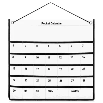 Стенен висящ календар джобен календар джобен месец стена висящ джоб нетъкан текстил чанта за съхранение за домашен офис
