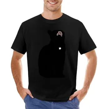 Крещяща котешка тениска kawaii дрехи тежка категория черни тениски за мъже пакет
