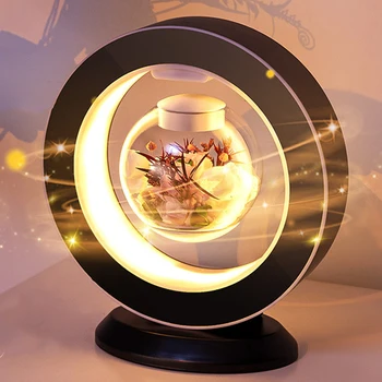 Creative магнитна левитация топка спалня нощно шкафче лампа акумулаторни орнаменти модерен минималистичен атмосферен нощна светлина