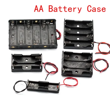 1/2/3/4 слот AA батерия случай AA батерия кутия AA батерия притежателя 14500 AA DIY води с 1 2 3 4 слотове Дропшипинг