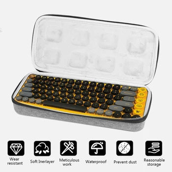 Hard EVA механична клавиатура случай прахоустойчив удароустойчив клавиатура чанта за съхранение преносим съхранение калъф за Logitech POP ключове