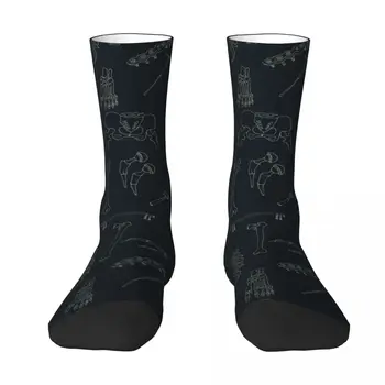 Счупени кости Чорапи Спортни чорапи Футболни чорапи с печат Дизайнерски мъжки чорапи Дамски