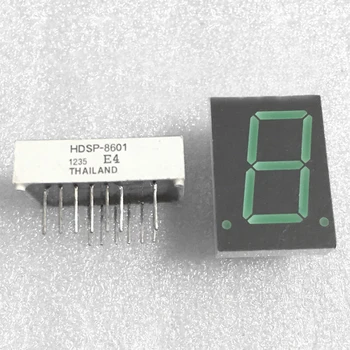 2Pcs HDSP-8601 0.8 инчов зелен 7 сегмент LED дисплей цифрова тръба обща анод 18 пинов