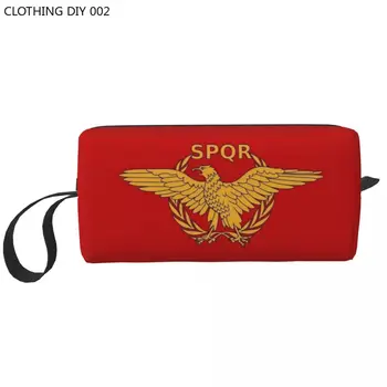 Римски царски орел SPQR лого пътуване козметична чанта за жени грим тоалетни организатор дама съхранение чанти Dopp комплект случай кутия