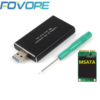 MSATA към USB 5Gbps USB 3.0 към mSATA SSD корпус USB3.0 към mSATA калъф адаптер за твърд диск M2 SSD външен твърд диск мобилна кутия HDD случай