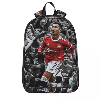 Cristiano Ronaldo Cr7 Дамски раници Момче момичета Bookbag водоустойчиви ученици училищни чанти преносимост лаптоп раница рамо чанта