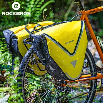 ROCKBROS водоустойчива чанта за велосипеди MTB пътен велосипед за дълги разстояния рафт багажник чанта голям капацитет 20L сгъваеми аксесоари за колоездене