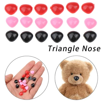 100Pcs/set Триъгълник пластмасов нос DIY кукла играчка мечка занаятчийски играчки безопасност носове занаяти части за ръчно изработени куклен аксесоари