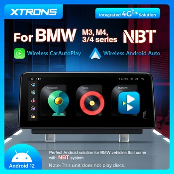 XTRONS 10.25'' Android 12 8 Core 2+32 Автомобилна мултимедия за BMW Серия 3 F30 F31 F34 4 Серия F32 F33 F36 NBT система Вградена в 4G