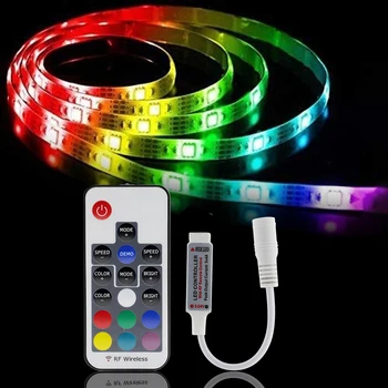 17 ключове RGB LED лента светлина контролер RF безжично дистанционно управление LED лента RGB контролер DC5-24V за дома спалня хол