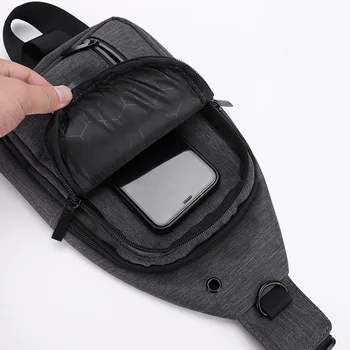 Чанта за рамо Мъжка мода Многофункционална чанта Crossbody на рамото пътуване прашка чанта пакет пратеник пакет гърдите чанта за мъжки